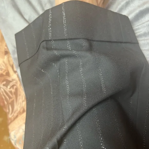 Pinstripe halter jumpsuit by Bebe preloved size 0. There is no stretch. - Picture 6 of 8